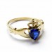 Кладдахское кольцо blue heart celtic