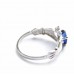 Кладдахское кольцо blue heart celtic white