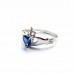 Кладдахское кольцо blue heart celtic white