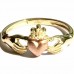 Кладдахское кольцо pink heart celtic