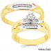 His and her wedding set yellow gold