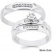 His and her wedding set yellow gold