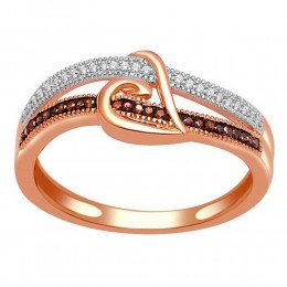Cognac and White promise ring