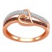 Cognac and White promise ring