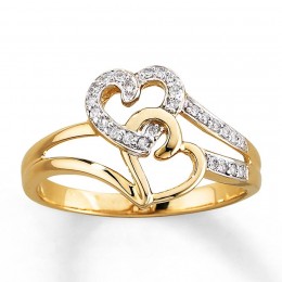 Two Hearts ring