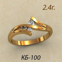 Женское кольцо классическое кб-100