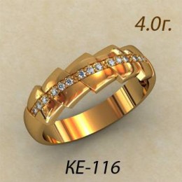 Женское кольцо классическое ке-116