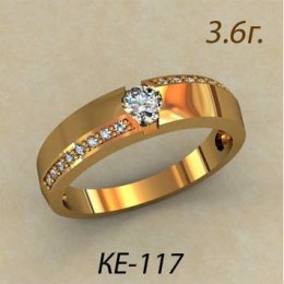 Женское кольцо классическое ке-117