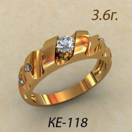 Женское кольцо классическое ке-118