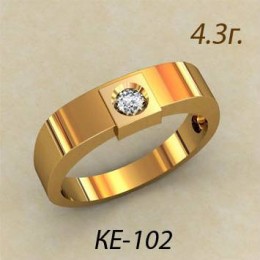Женское кольцо классическое ке-102