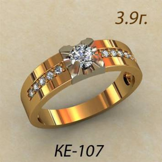 Женское кольцо классическое ке-107