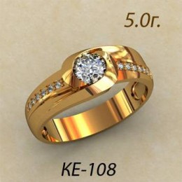 Женское кольцо классическое ке-108